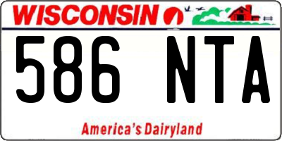 WI license plate 586NTA