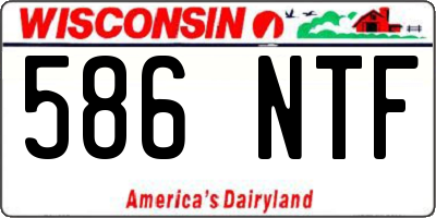 WI license plate 586NTF