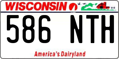 WI license plate 586NTH
