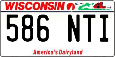 WI license plate 586NTI