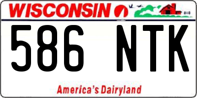 WI license plate 586NTK
