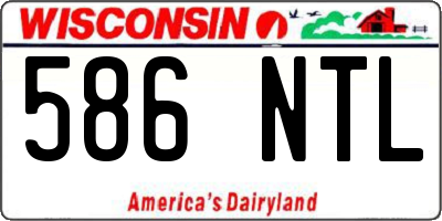 WI license plate 586NTL