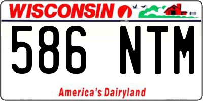 WI license plate 586NTM