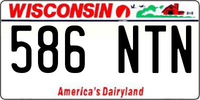 WI license plate 586NTN