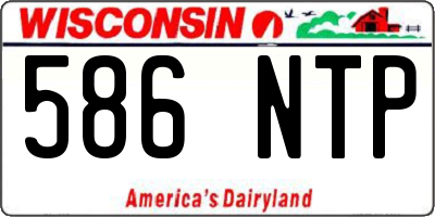 WI license plate 586NTP