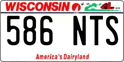 WI license plate 586NTS