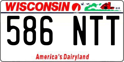 WI license plate 586NTT