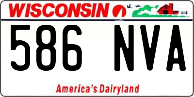 WI license plate 586NVA