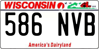 WI license plate 586NVB
