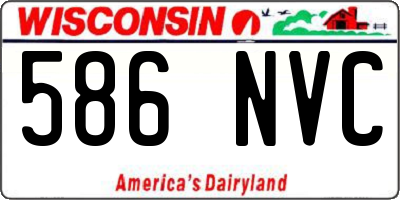 WI license plate 586NVC