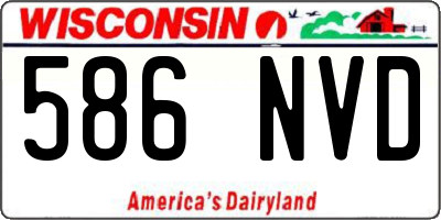 WI license plate 586NVD