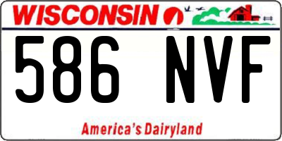 WI license plate 586NVF