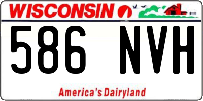WI license plate 586NVH