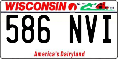 WI license plate 586NVI