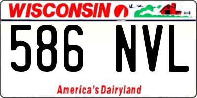 WI license plate 586NVL