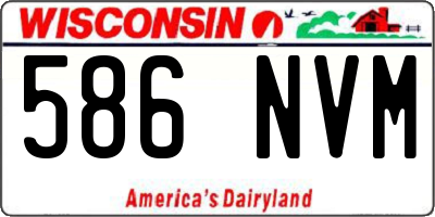 WI license plate 586NVM