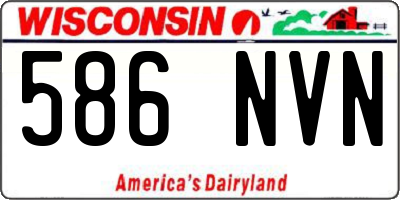 WI license plate 586NVN