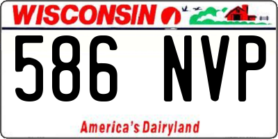 WI license plate 586NVP