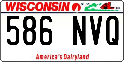 WI license plate 586NVQ