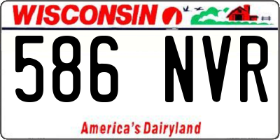 WI license plate 586NVR