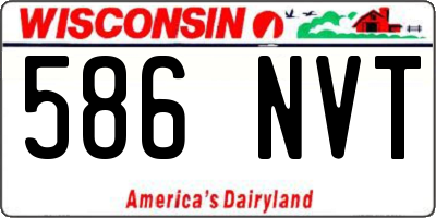 WI license plate 586NVT