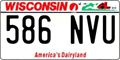 WI license plate 586NVU