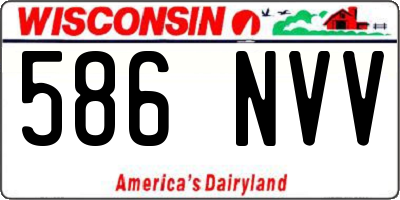 WI license plate 586NVV