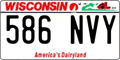 WI license plate 586NVY