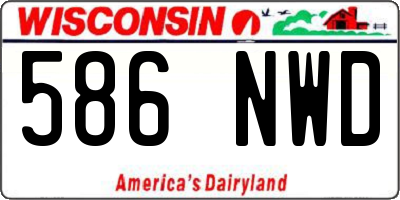 WI license plate 586NWD