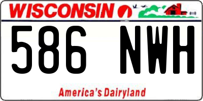 WI license plate 586NWH