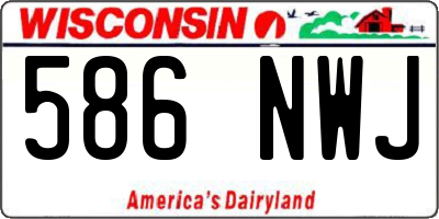 WI license plate 586NWJ
