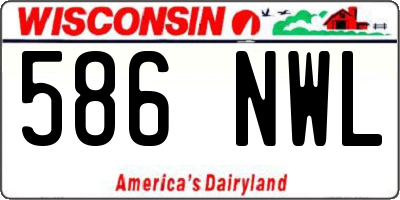 WI license plate 586NWL