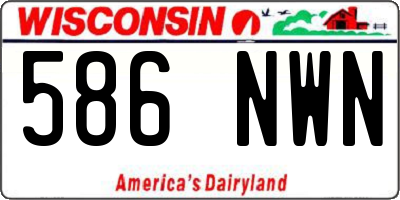 WI license plate 586NWN