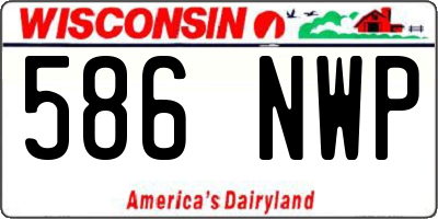 WI license plate 586NWP