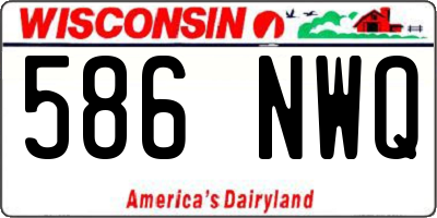WI license plate 586NWQ