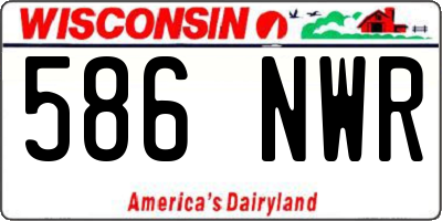 WI license plate 586NWR