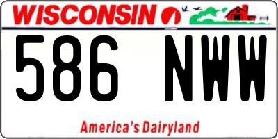 WI license plate 586NWW