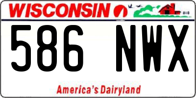 WI license plate 586NWX