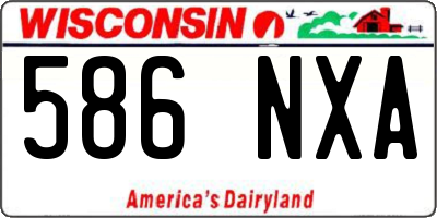 WI license plate 586NXA