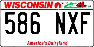 WI license plate 586NXF