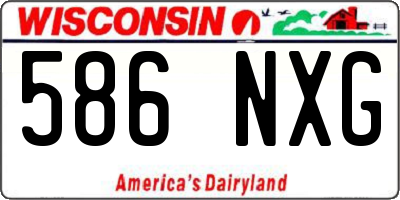 WI license plate 586NXG