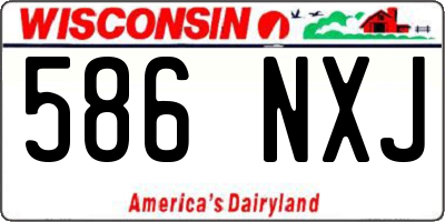 WI license plate 586NXJ