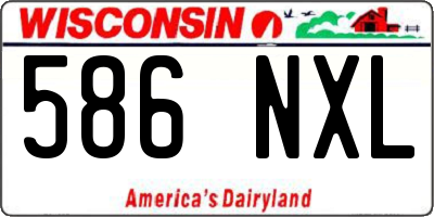 WI license plate 586NXL