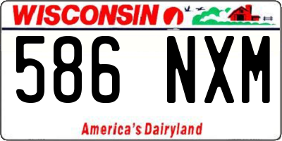 WI license plate 586NXM