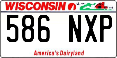 WI license plate 586NXP