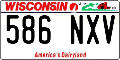 WI license plate 586NXV
