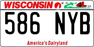 WI license plate 586NYB