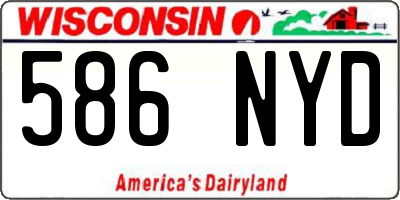 WI license plate 586NYD