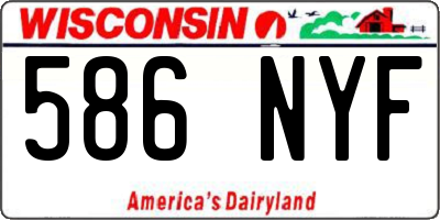 WI license plate 586NYF
