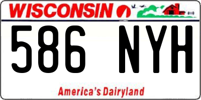WI license plate 586NYH